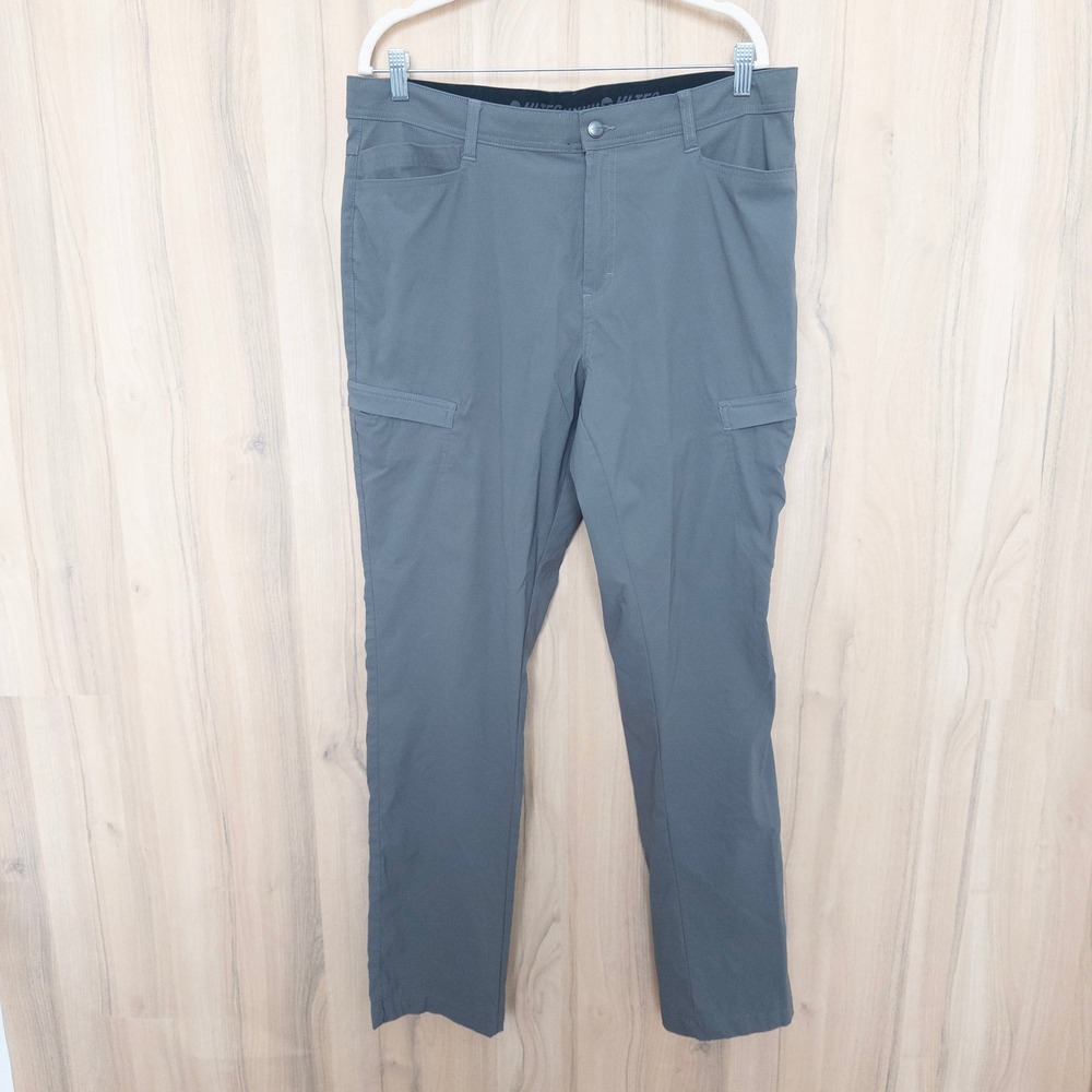 Hi-Tec Mens Cargo Hiking Pants Sz 36x34 Gray Outdoor Performance Gorpcore Hiking